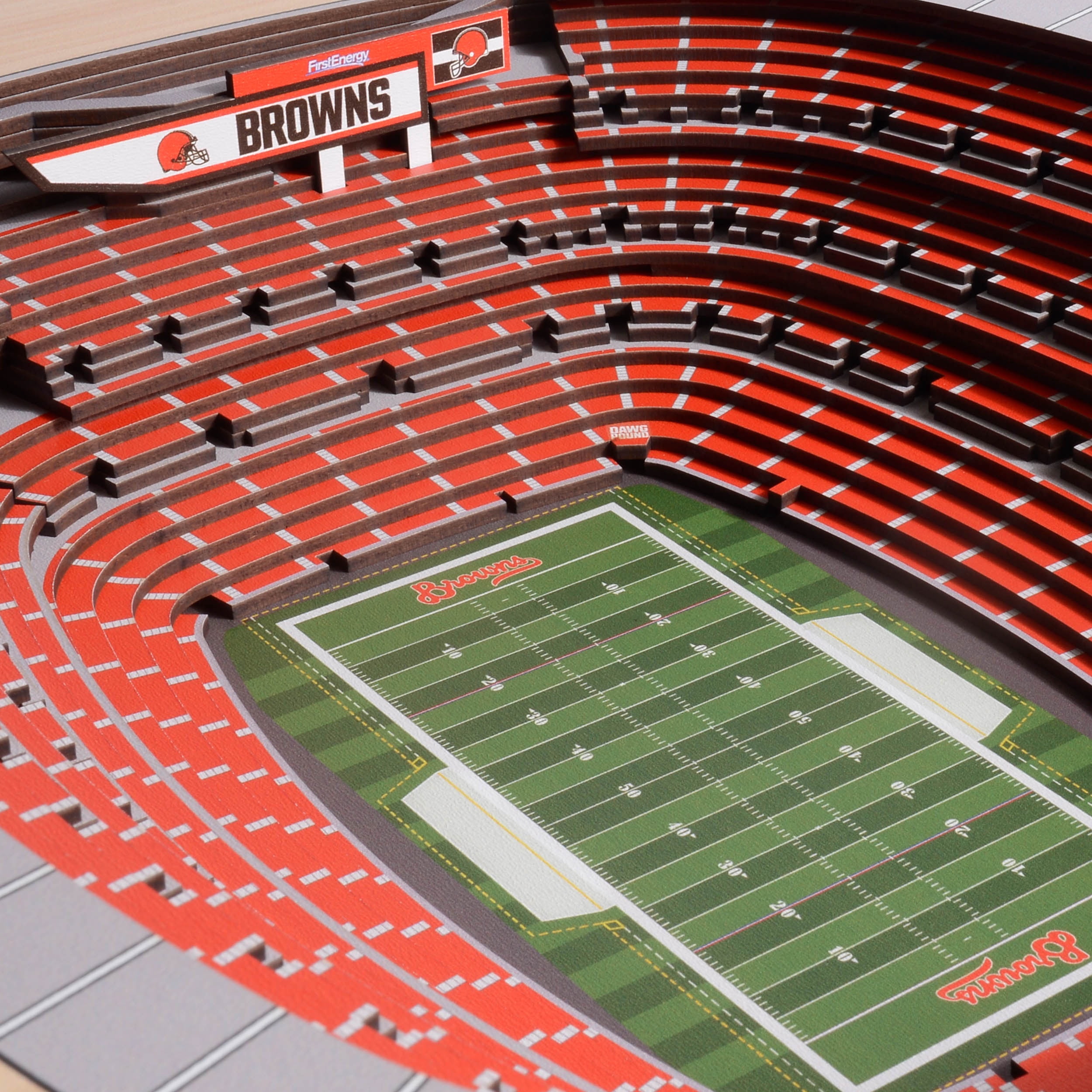 YouTheFan NFL Cleveland Browns 25-layer Stadiumview Wall Art