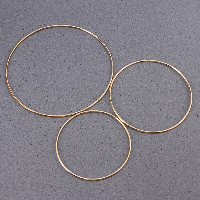 OFFIGAM 5Ud Aros De Metal Dorado Para Macramé Y Proyectos De Creativa