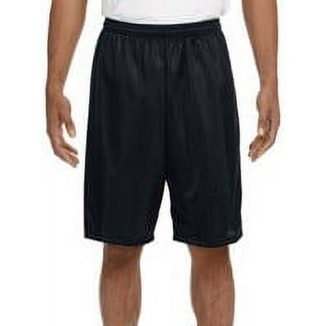 Polyester Men Basketball Pant Portable Replacement Football Training Solid Color Sweat Absorbent Drawstring Football Short Clothing Black XXL