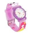 thumbnail image 1 of Relojes para niños Dibujos animados en 3D Relojes de silicona impermeables para niños Reloj de dibujos animados con patrón de gatito y niña para niñas de 3 a 8 años Púrpura, 1 of 14