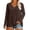 Brown, variant on Women's Long Sleeve V Neck T Shirt Soft Comfy Casual Sleep Pajama Top