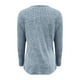 thumbnail image 5 of Gibobby Playera&nbsp;Moda 2023 Otoño/Invierno Nueva camiseta de manga larga suelta con cuello en V de de color sólido para mujer（Azul， S), 5 of 5