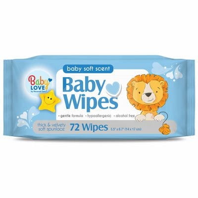Baby Wipes Baby Soft Scent, 80 wipes, 12ct