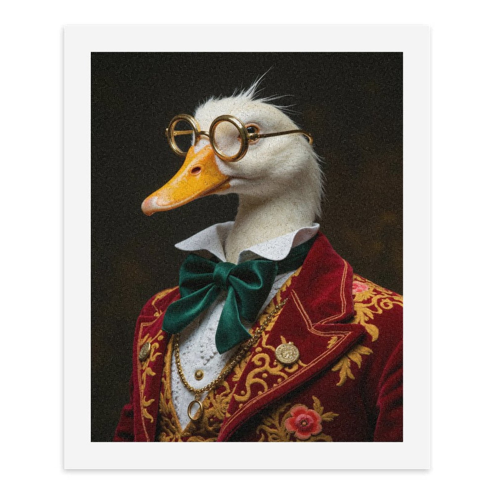 Paint by Numbers Kit for Adults, Elegant Duck In Vintage Attire Paint by Numbers, Easy Paint by Numbers Kit for Adults Beginner, DIY Adult Paint by Number Kits on Canvas, Home Decor