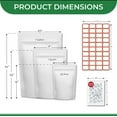 thumbnail image 2 of 75pcs Mylar Bags with Oxygen Absorbers & Labels, 1 Gallon, 1 Quart, 1/2 Pint,, 2 of 6