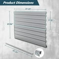 thumbnail image 2 of LZBEITEM 4'x2' PVC Slat Wall Paneling with Hooks, Interlocking Slatwall Panels Garage Storage System, Peg Board Tool Organization, Wall-Mounted Design, Gray, 2 of 10
