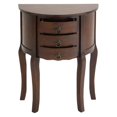 thumbnail image 2 of Decmode Traditional 28 X 22 Inch Merlot Wooden Accent Table, Merlot, 2 of 3