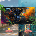 thumbnail image 5 of 1 Pcs 2D Flat License Plate Covers & Frames, Black Panther with Colorful For Decorative Front, Waterproof For Decoration Aluminum License Plate Covers & Frames Cover For Men Women, 12" X 6", 5 of 7