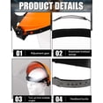 thumbnail image 3 of Protectores faciales de seguridad Tellegloww, 4 unidades, color naranja Full Impact, 3 of 6
