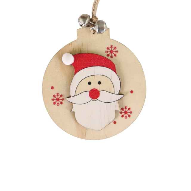 Suministros de Decoración Navideña onlyliua Colgantes de Madera Papá Noel renos