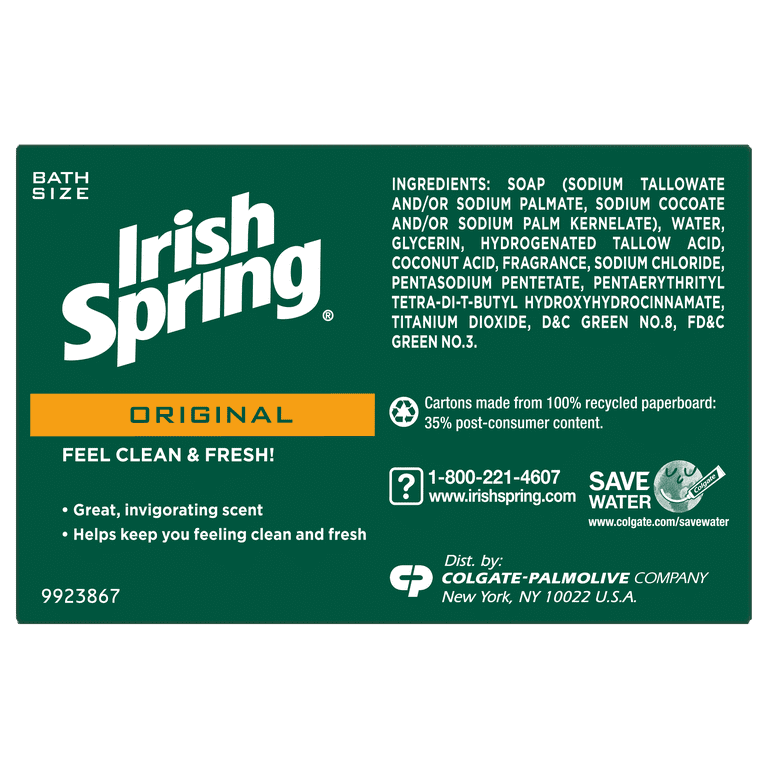 Pure-Aid Pure Spring Original Bar Soap (Compare to Irish Spring