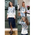 thumbnail image 6 of Zeagoo 3/4 Length Sleeve Womens Work Tops V Neck Tee Fashion Business Casual Work Tops, 6 of 6