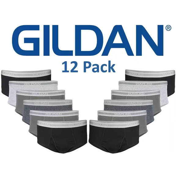 Gildan Adult Men's Premium Cotton Briefs, 12-Pack, Sizes S-2XL