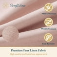 thumbnail image 3 of ComfiTime Fabric Shower Curtain with Hooks – 210 GSM Heavy-Duty Faux Linen Hotel Luxury Cloth Bathroom Curtain, Weighted Hem, Water-Repellent, Mold-Resistant, Machine-Washable, 72 x 84 in, Pink, 3 of 13