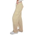 thumbnail image 2 of Women Cargo Pants Fleeece High Waisted Baggy Sweatpants for Women Casual Pants with 8 Pockets Apricot Color XXL, 2 of 9