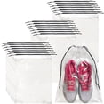 thumbnail image 1 of 50 Pcs Shoe Bags for Travel,Large Transparent Travel Shoe Bags for Packing,Clear Plastic Drawstring Bags Shoe Dust Bags,Portable Shoes Organizers Pouch with Rope for Men and Women, 1 of 7