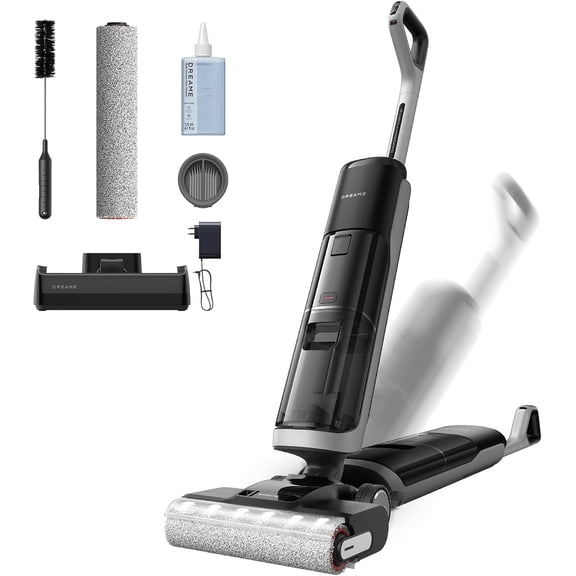 DREAME H14 Pro Wet Dry Vacuum Cleaner, 180° Lie-Flat Vacuum Mop, 140°F Washing and Fast Hot Air Drying, Powerful 18kPa Suction Floor Cleaner Machine, Easy GlideWheel Movement, Smart App Control