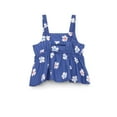 thumbnail image 4 of Wonder Nation Toddler Girls Cotton Poplin Print Peplum Top and Short Set, 2-Piece, Sizes 12M-5T, 4 of 6
