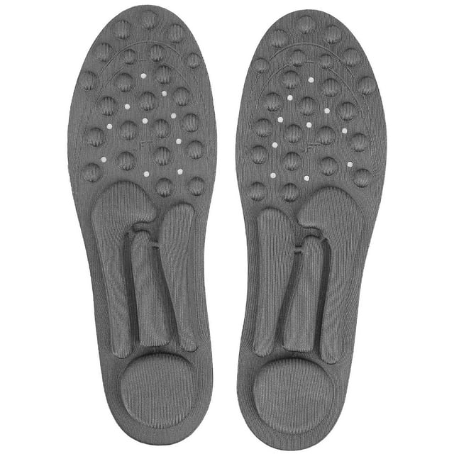 Semelles de massage des pieds JFT, respirantes et découpables, grises, pour hommes et femmes, tailles 35-40