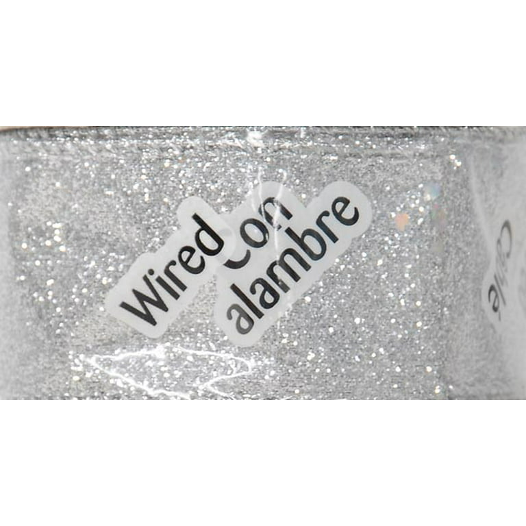 Offray Ribbon, Silver 1/8 inch Metallic Ribbon, 12 feet 