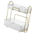 thumbnail image 4 of Organizador de mostrador de baño oso de fresa de 2 capas con caja extraíble transparente, 4 of 10