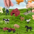 thumbnail image 3 of 1 Set Farm Animal Figurines Cute Plastic Miniature Figurine Pretend Toys Scene Props Educational Toy Solid Model Simulation Cattle Sheep Dog Duck Chicken Poultry Figure Children Toy Gift, 3 of 7
