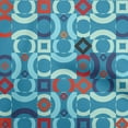 thumbnail image 1 of oneOone Cotton Cambric Teal Blue Fabric Geometric Craft Projects Decor Fabric Printed By The Yard 42 Inch Wide-ME, 1 of 6