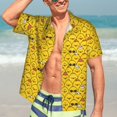thumbnail image 5 of KLL Men's Hawaiian Shirt Short Sleeve Button Down Beach Shirts-Funny Ducks, 5 of 5