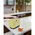 thumbnail image 3 of Yellow Beige Striped Small Toaster Cover 2 Slice, Kitchen Appliance Covers, Modern Farmhouse Retro Lines Toaster Oven Cover with Loop, Bread Machine Cover Polyester Dust Cover Protection, 3 of 4
