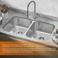 thumbnail image 2 of DIRECTUNIT Undermount Kitchen Sink 18 Gauge Stainless Steel 2 Bowl, 35"x20.5"x9", 2 of 5