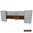 thumbnail image 5 of GOF 2 Person Workstation Cubicle (6’D x 12’W x5’H) / Office Partition, Room Divider (60"H Cubicle with Desk, Walnut), 5 of 5