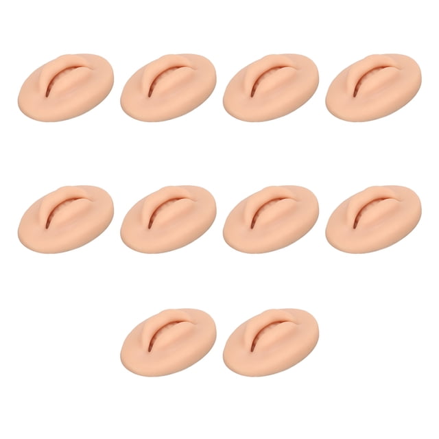 Tattoo D Fake Lips,10PCS Tattoo Practice Lips Silicone Lip Model Tattoo Practice Lips Professionally Tested