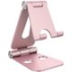 thumbnail image 1 of Soporte para teléfono de oro rosa, soporte pequeño compatible solo con teléfonos móviles, soporte para teléfono de escritorio, soporte de aluminio para teléfono inteligente, 1 of 5