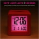 thumbnail image 3 of Reloj despertador digital de viaje fácil de configurar, función de repetición, luz nocturna suave, pantalla grande que muestra la hora, el mes, la fecha y la alarma (rosa), 3 of 5