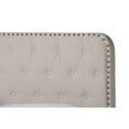 thumbnail image 4 of Annalisa Modern Transitional Beige Fabric Upholstered Button Tufted Full Size Panel Bed, 4 of 5