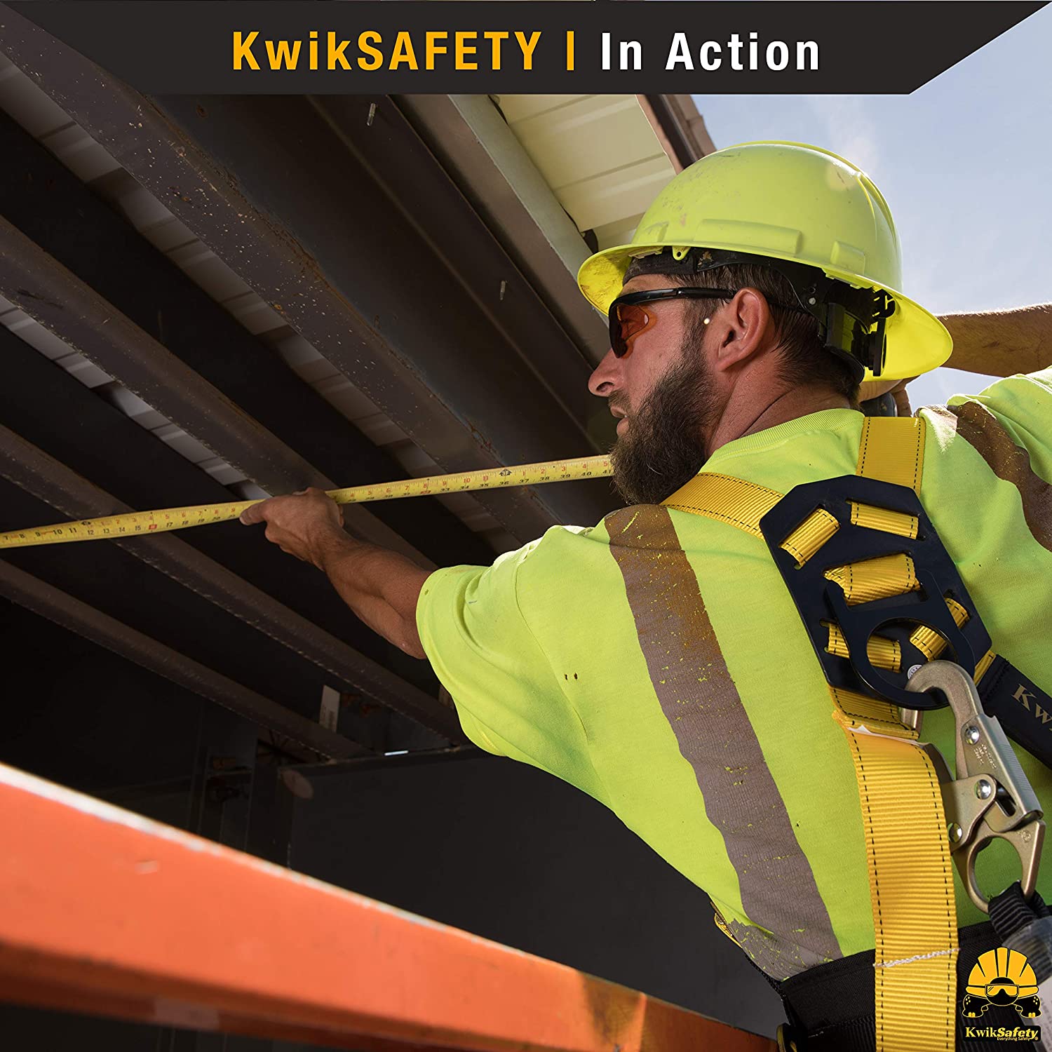 KwikSafety (Charlotte, NC) TYPHOON Safety Harness  CUSHIONED BACK ＆ SHOULDER SUPPORT ANSI OSHA Full Body Fall Protection Work  Equipment Construction T 価格比較