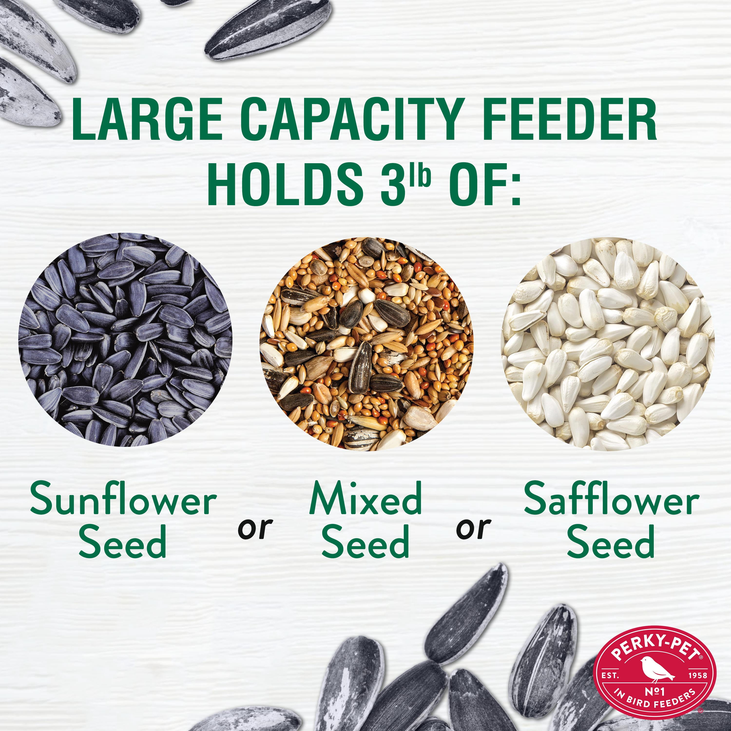 Perky-Pet Black Squirrel-Be-Gone Max Wild Bird Tube Feeder with Flexports – 3 lb