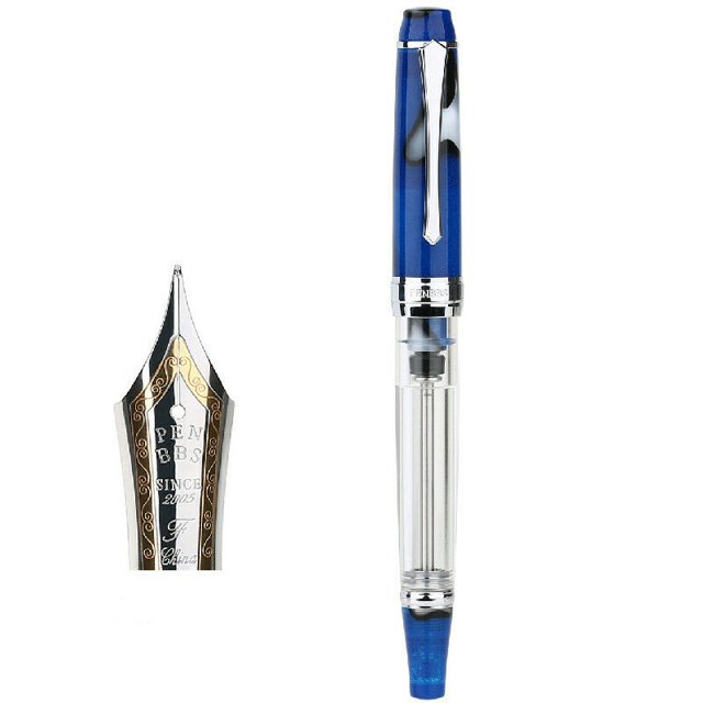 Penbbs 456 Stylo Plume à Pression Négative en Résine Pointe Fine 0.5mm Cadeau d'Écriture