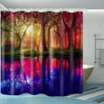 thumbnail image 3 of Bathroom Equipped with 3D Colorful Fantasy Forest Decorative Shower Curtain, Fabric Shower Curtains with 12 Shower Curtain Hooks, Bathtub Curtains, 72x72 Inch Waterproof Shower Curtain, 3 of 6