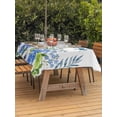 thumbnail image 3 of Outdoor Tablecloth with Umbrella Hole for Patio/Picnic/Party/Camping, Watercolor Foral Waterproof Table Cloth Rectangle Table Cover Washable, Spring Flowers Butterflies Leaves Plants (54"x 80"), 3 of 8