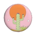 thumbnail image 1 of 15'' Pink Desert Cactus Tire Cover, Universal Spare Wheel Covers, Dust-Proof, Water-Proof, Sun-Proof and Corrosion-Proof, 1 of 9