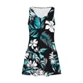 thumbnail image 7 of Drovellove Loose Curved Hem Casual Beach Sundress with Pockets, Women V Neck Spaghetti Strap Floral Print Mini Summer Dresses, 7 of 7