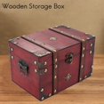 thumbnail image 3 of Retro Treasure Chest Vintage Wooden Storage Box Antique Style Jewelry Organizer for Jewelry Box Tri, 3 of 5