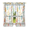 thumbnail image 6 of Yayeee Window Curtains Light Filtering 63"x42" Grommet Panel Pair Home Living Room Decor, Floral Easter Eggs, 6 of 7