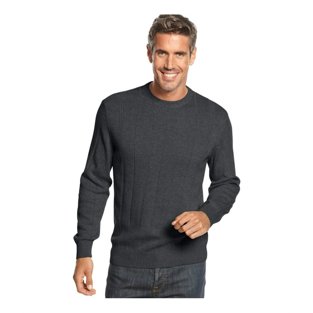 John Ashford - John Ashford Mens Solid Pullover Sweater, Grey, Big 2X ...