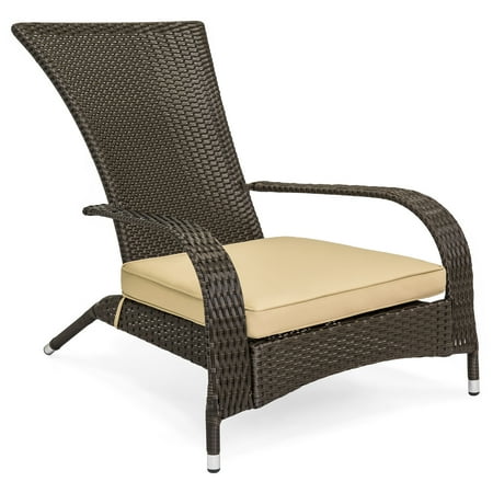 Wicker Chair Ikea Australia Best Choice Products All-Weather Wicker Adirondack Chair for Backyard, Patio, Porch, Deck - Beige ()