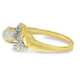 thumbnail image 4 of 14k Yellow Gold Freshwater Cultured Pearl And Diamond Swirl Ring, 4 of 6