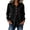 Black, variant on Women's Solid Color Shirts Lapel V Neck Long Sleeve Blouse Front Pleat Blouses for Women Blue L