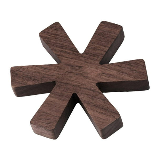Posavasos de madera con aislamiento, mantel individual con forma de copo de nieve, manteles de cocina, manteles para bebidas L
