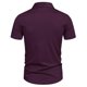 thumbnail image 2 of Los Hombres de Manga Corta Botón Arriba Camisa de Negocios Casual Color Sólido Botón Solapa Camisa de Moda, Poliéster con Corbata, Lavado de Manos, 2 of 6